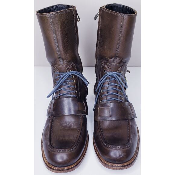 *RARE*~COLE , ROOD & HAAN CO. The Hague Smog Tall Harness Biker Boots Men's 9M - Picture 6 of 16